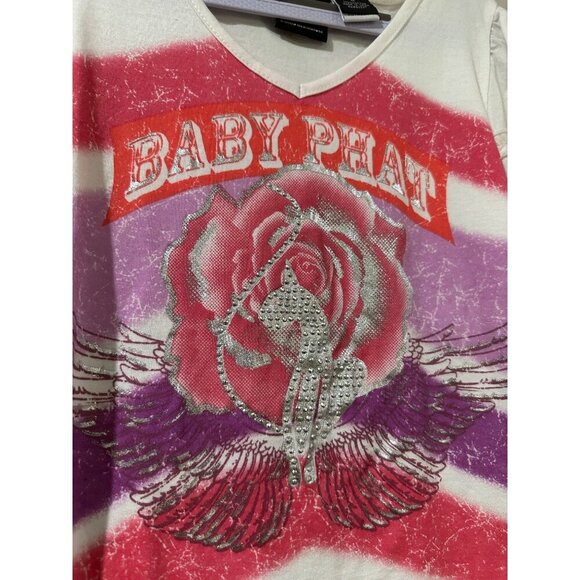 Baby Phat Kimora Lee Simmons Girls Short Sleeve Tee size M NWT - Picture 2 of 5
